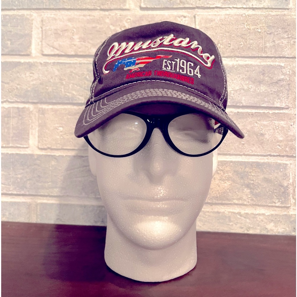 Gray mustang cap